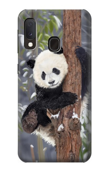 W3793 Cute Baby Panda Snow Painting Funda Carcasa Case y Caso Del Tirón Funda para Samsung Galaxy A20e