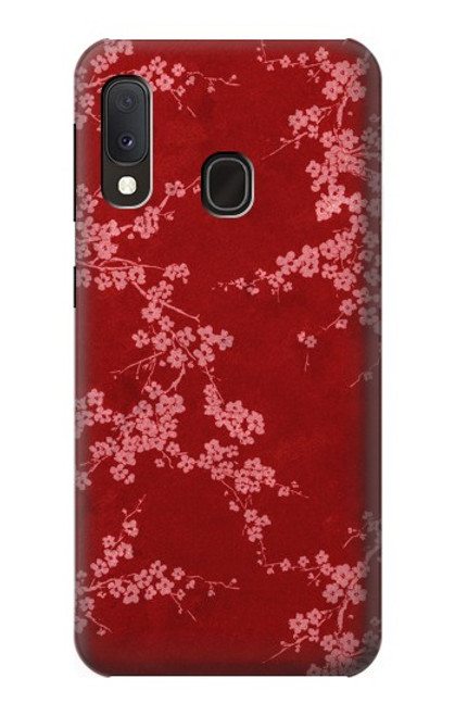 W3817 Red Floral Cherry blossom Pattern Funda Carcasa Case y Caso Del Tirón Funda para Samsung Galaxy A20e