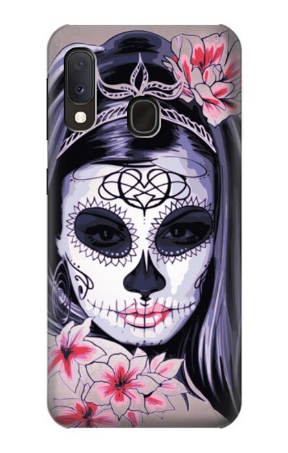 W3821 Sugar Skull Steam Punk Girl Gothic Funda Carcasa Case y Caso Del Tirón Funda para Samsung Galaxy A20e