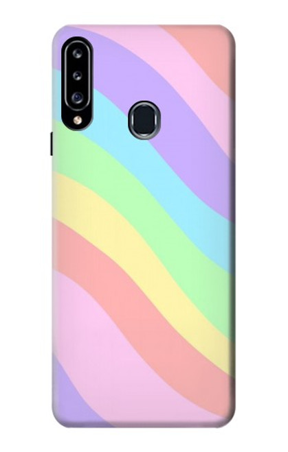 W3810 Pastel Unicorn Summer Wave Funda Carcasa Case y Caso Del Tirón Funda para Samsung Galaxy A20s