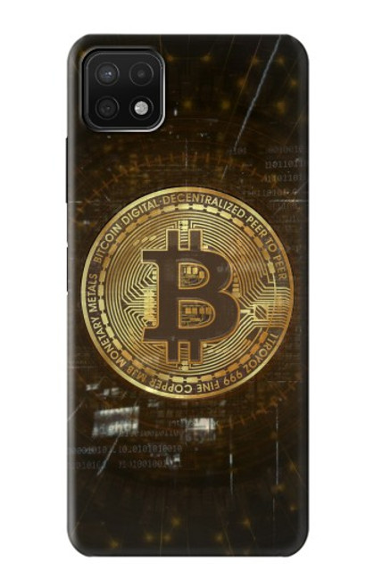 W3798 Cryptocurrency Bitcoin Funda Carcasa Case y Caso Del Tirón Funda para Samsung Galaxy A22 5G