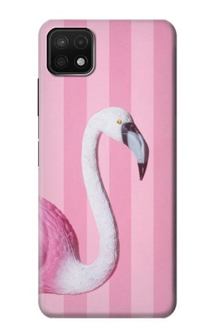 W3805 Flamingo Pink Pastel Funda Carcasa Case y Caso Del Tirón Funda para Samsung Galaxy A22 5G