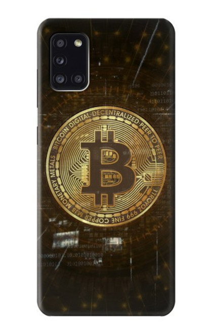 W3798 Cryptocurrency Bitcoin Funda Carcasa Case y Caso Del Tirón Funda para Samsung Galaxy A31