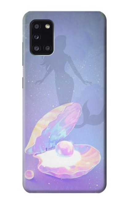 W3823 Beauty Pearl Mermaid Funda Carcasa Case y Caso Del Tirón Funda para Samsung Galaxy A31