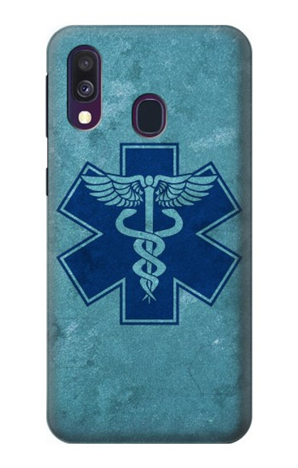 W3824 Caduceus Medical Symbol Funda Carcasa Case y Caso Del Tirón Funda para Samsung Galaxy A40