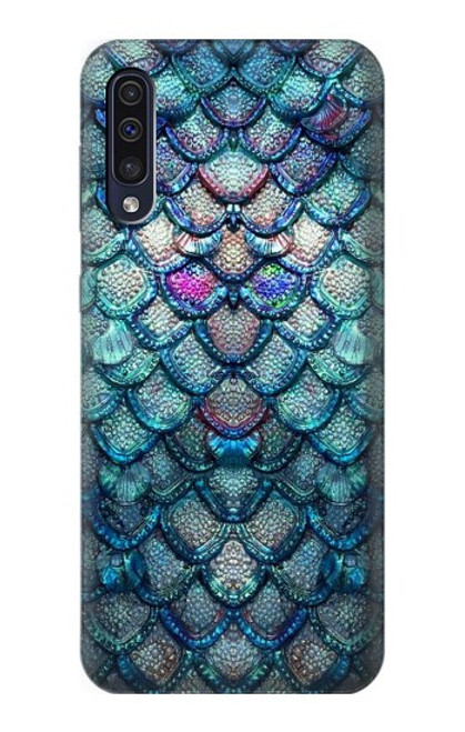 W3809 Mermaid Fish Scale Funda Carcasa Case y Caso Del Tirón Funda para Samsung Galaxy A50