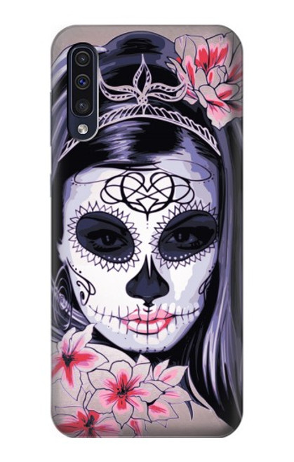 W3821 Sugar Skull Steam Punk Girl Gothic Funda Carcasa Case y Caso Del Tirón Funda para Samsung Galaxy A50