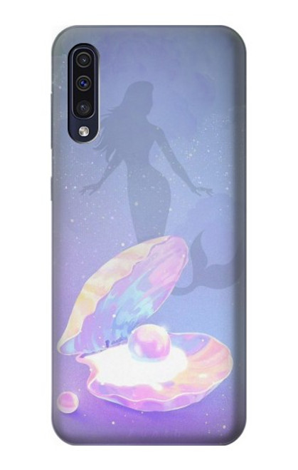 W3823 Beauty Pearl Mermaid Funda Carcasa Case y Caso Del Tirón Funda para Samsung Galaxy A50