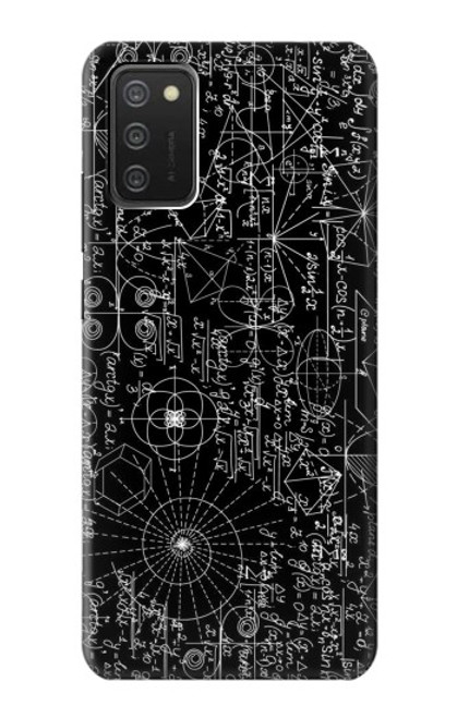 W3808 Mathematics Blackboard Funda Carcasa Case y Caso Del Tirón Funda para Samsung Galaxy A03S