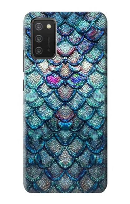 W3809 Mermaid Fish Scale Funda Carcasa Case y Caso Del Tirón Funda para Samsung Galaxy A03S