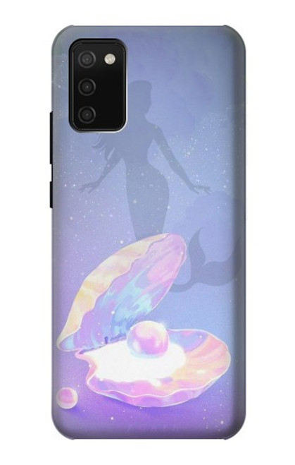 W3823 Beauty Pearl Mermaid Funda Carcasa Case y Caso Del Tirón Funda para Samsung Galaxy A02s, Galaxy M02s