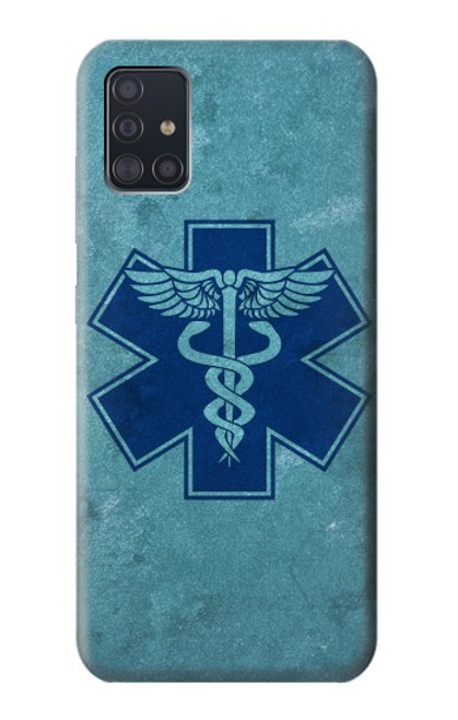 W3824 Caduceus Medical Symbol Funda Carcasa Case y Caso Del Tirón Funda para Samsung Galaxy A51