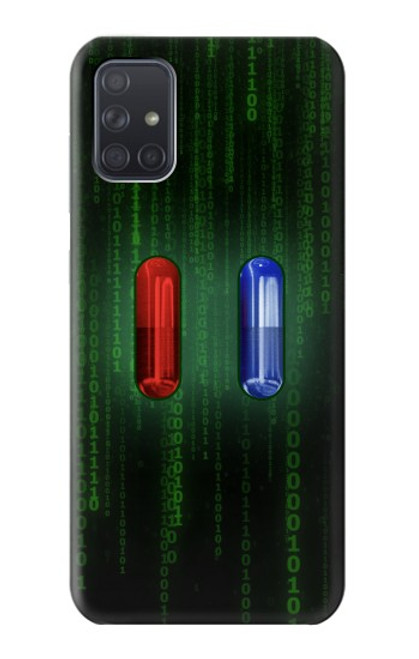 W3816 Red Pill Blue Pill Capsule Funda Carcasa Case y Caso Del Tirón Funda para Samsung Galaxy A71