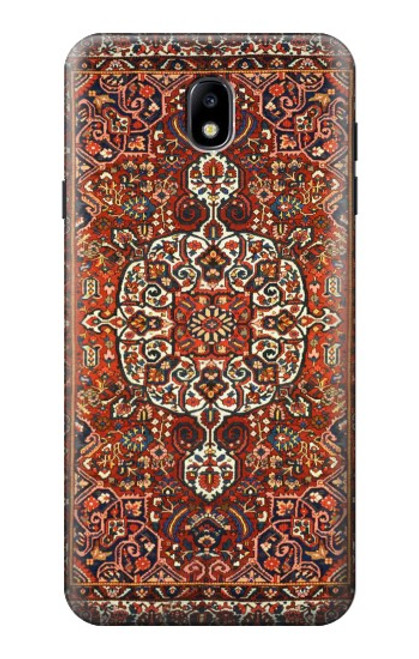 W3813 Persian Carpet Rug Pattern Funda Carcasa Case y Caso Del Tirón Funda para Samsung Galaxy J7 (2018), J7 Aero, J7 Top, J7 Aura, J7 Crown, J7 Refine, J7 Eon, J7 V 2nd Gen, J7 Star