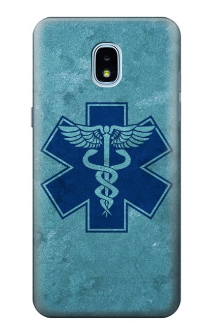 W3824 Caduceus Medical Symbol Funda Carcasa Case y Caso Del Tirón Funda para Samsung Galaxy J3 (2018), J3 Star, J3 V 3rd Gen, J3 Orbit, J3 Achieve, Express Prime 3, Amp Prime 3