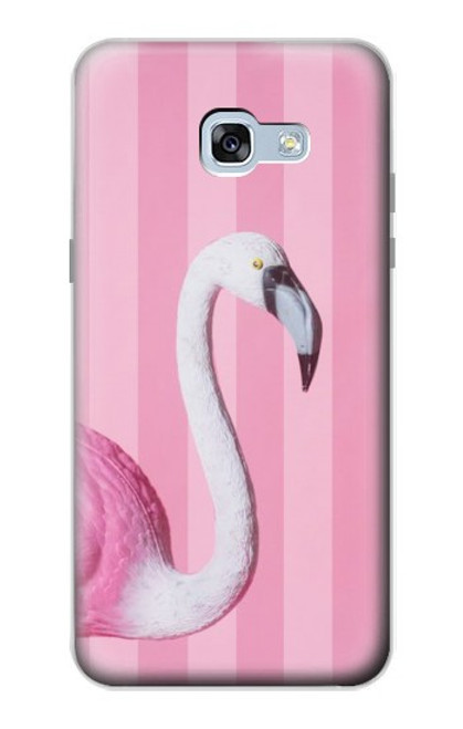 W3805 Flamingo Pink Pastel Funda Carcasa Case y Caso Del Tirón Funda para Samsung Galaxy A5 (2017)