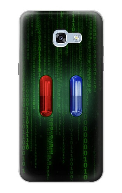 W3816 Red Pill Blue Pill Capsule Funda Carcasa Case y Caso Del Tirón Funda para Samsung Galaxy A5 (2017)