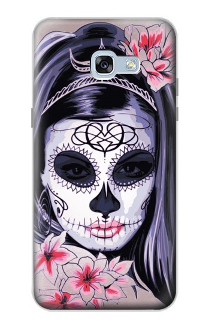 W3821 Sugar Skull Steam Punk Girl Gothic Funda Carcasa Case y Caso Del Tirón Funda para Samsung Galaxy A5 (2017)