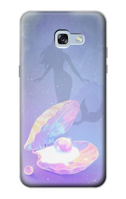 W3823 Beauty Pearl Mermaid Funda Carcasa Case y Caso Del Tirón Funda para Samsung Galaxy A5 (2017)