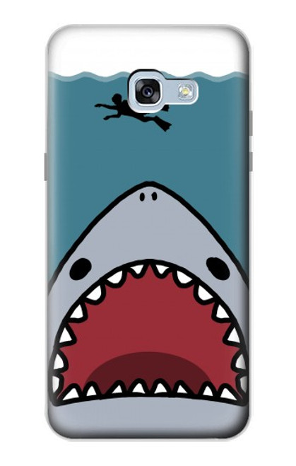 W3825 Cartoon Shark Sea Diving Funda Carcasa Case y Caso Del Tirón Funda para Samsung Galaxy A5 (2017)