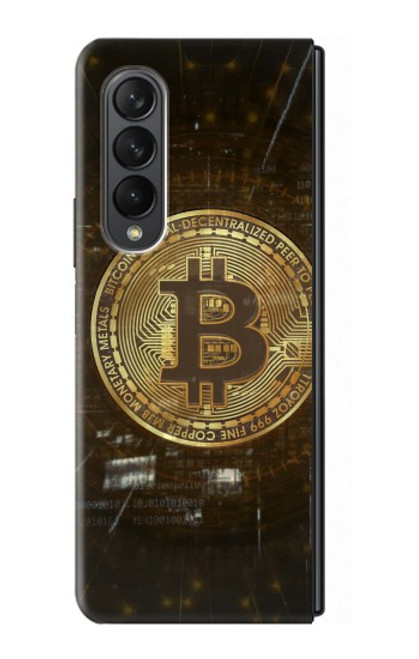 W3798 Cryptocurrency Bitcoin Funda Carcasa Case y Caso Del Tirón Funda para Samsung Galaxy Z Fold 3 5G