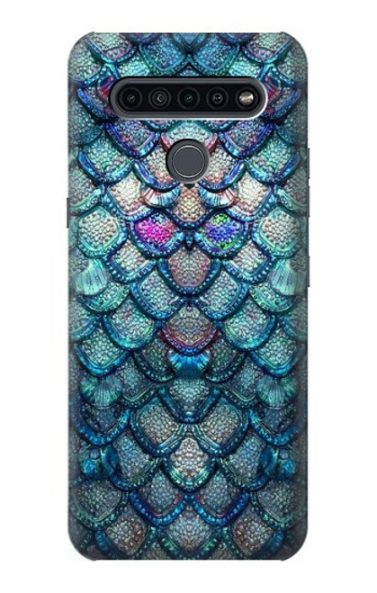 W3809 Mermaid Fish Scale Funda Carcasa Case y Caso Del Tirón Funda para LG K41S