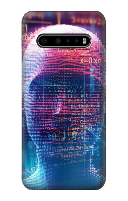 W3800 Digital Human Face Funda Carcasa Case y Caso Del Tirón Funda para LG V60 ThinQ 5G