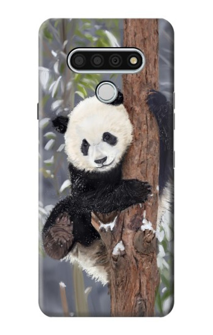 W3793 Cute Baby Panda Snow Painting Funda Carcasa Case y Caso Del Tirón Funda para LG Stylo 6