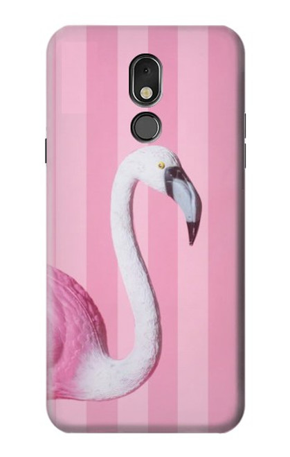 W3805 Flamingo Pink Pastel Funda Carcasa Case y Caso Del Tirón Funda para LG Stylo 5
