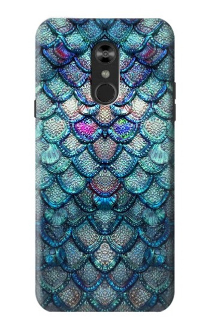 W3809 Mermaid Fish Scale Funda Carcasa Case y Caso Del Tirón Funda para LG Q Stylo 4, LG Q Stylus