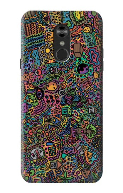 W3815 Psychedelic Art Funda Carcasa Case y Caso Del Tirón Funda para LG Q Stylo 4, LG Q Stylus