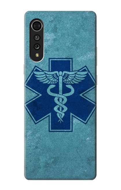 W3824 Caduceus Medical Symbol Funda Carcasa Case y Caso Del Tirón Funda para LG Velvet