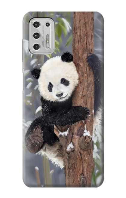 W3793 Cute Baby Panda Snow Painting Funda Carcasa Case y Caso Del Tirón Funda para Motorola Moto G Stylus (2021)