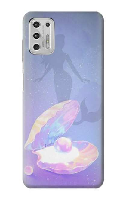 W3823 Beauty Pearl Mermaid Funda Carcasa Case y Caso Del Tirón Funda para Motorola Moto G Stylus (2021)