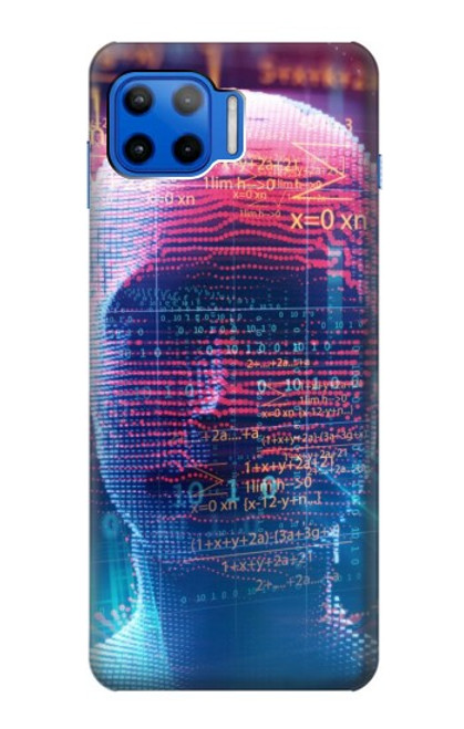 W3800 Digital Human Face Funda Carcasa Case y Caso Del Tirón Funda para Motorola Moto G 5G Plus