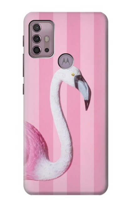 W3805 Flamingo Pink Pastel Funda Carcasa Case y Caso Del Tirón Funda para Motorola Moto G30, G20, G10