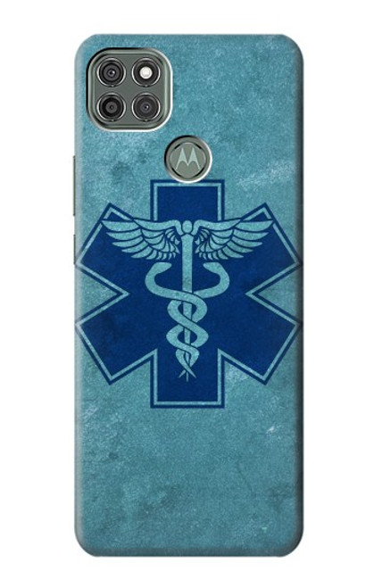 W3824 Caduceus Medical Symbol Funda Carcasa Case y Caso Del Tirón Funda para Motorola Moto G9 Power