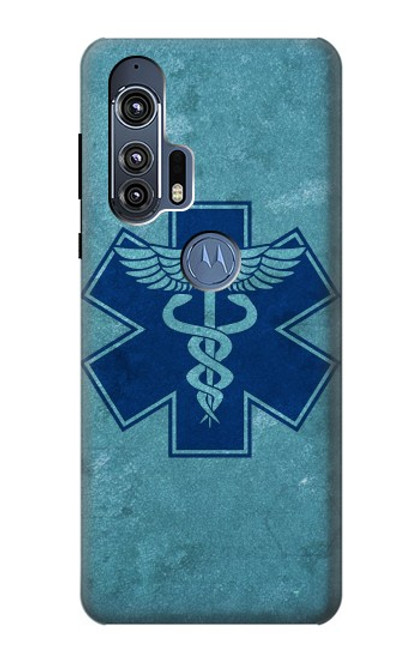 W3824 Caduceus Medical Symbol Funda Carcasa Case y Caso Del Tirón Funda para Motorola Edge+