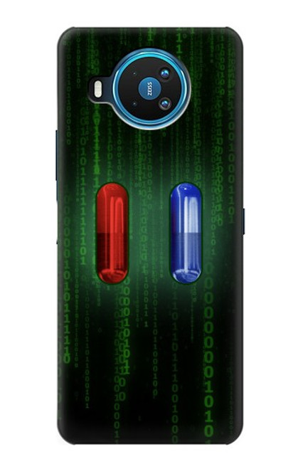 W3816 Red Pill Blue Pill Capsule Funda Carcasa Case y Caso Del Tirón Funda para Nokia 8.3 5G