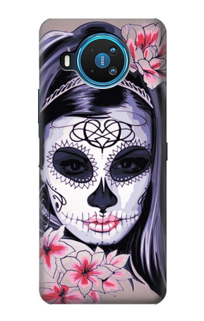 W3821 Sugar Skull Steam Punk Girl Gothic Funda Carcasa Case y Caso Del Tirón Funda para Nokia 8.3 5G