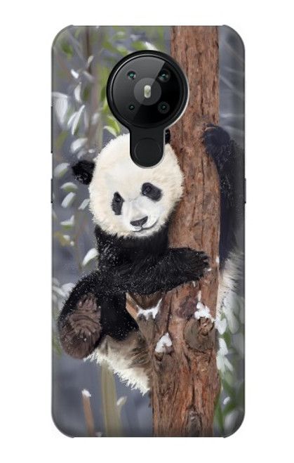 W3793 Cute Baby Panda Snow Painting Funda Carcasa Case y Caso Del Tirón Funda para Nokia 5.3