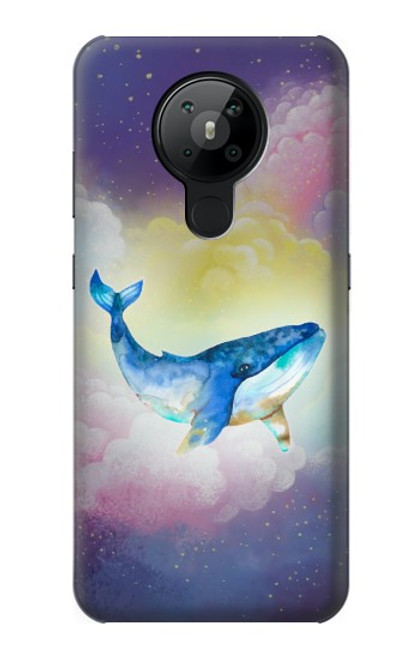 W3802 Dream Whale Pastel Fantasy Funda Carcasa Case y Caso Del Tirón Funda para Nokia 5.3