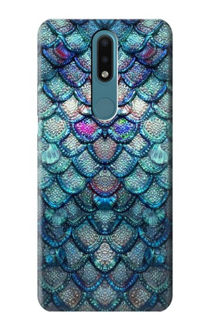 W3809 Mermaid Fish Scale Funda Carcasa Case y Caso Del Tirón Funda para Nokia 2.4