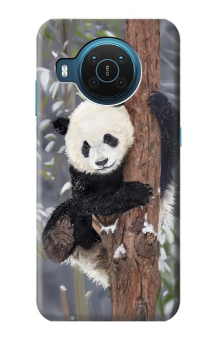 W3793 Cute Baby Panda Snow Painting Funda Carcasa Case y Caso Del Tirón Funda para Nokia X20
