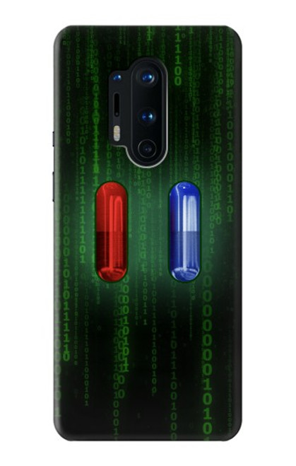 W3816 Red Pill Blue Pill Capsule Funda Carcasa Case y Caso Del Tirón Funda para OnePlus 8 Pro