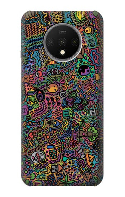 W3815 Psychedelic Art Funda Carcasa Case y Caso Del Tirón Funda para OnePlus 7T