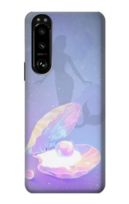 W3823 Beauty Pearl Mermaid Funda Carcasa Case y Caso Del Tirón Funda para Sony Xperia 5 III