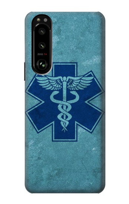 W3824 Caduceus Medical Symbol Funda Carcasa Case y Caso Del Tirón Funda para Sony Xperia 5 III