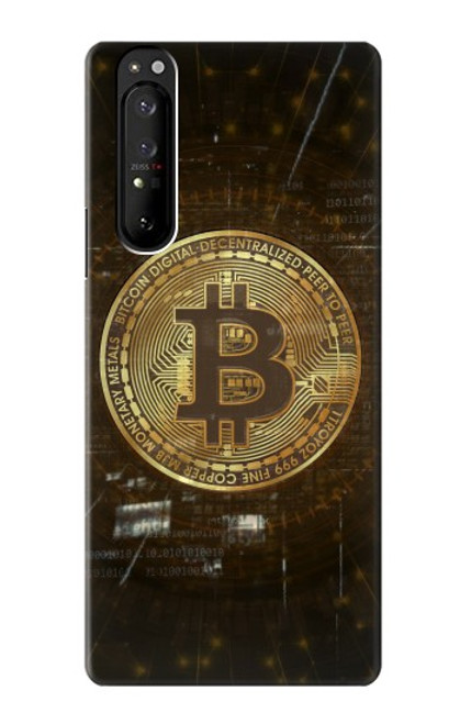 W3798 Cryptocurrency Bitcoin Funda Carcasa Case y Caso Del Tirón Funda para Sony Xperia 1 III