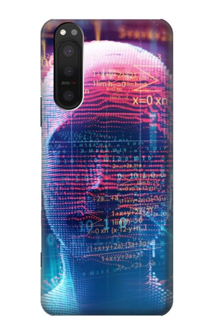 W3800 Digital Human Face Funda Carcasa Case y Caso Del Tirón Funda para Sony Xperia 5 II